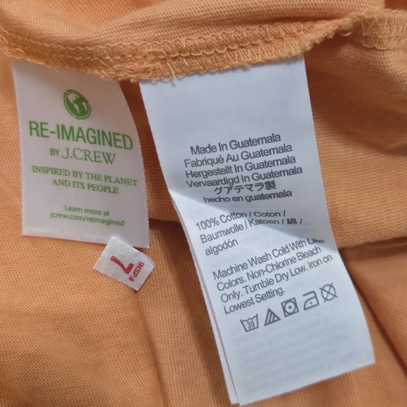 J. Crew Orange Tiered Neck-Tie Cotton Swing Dress, Size Small - Picture 6 of 6